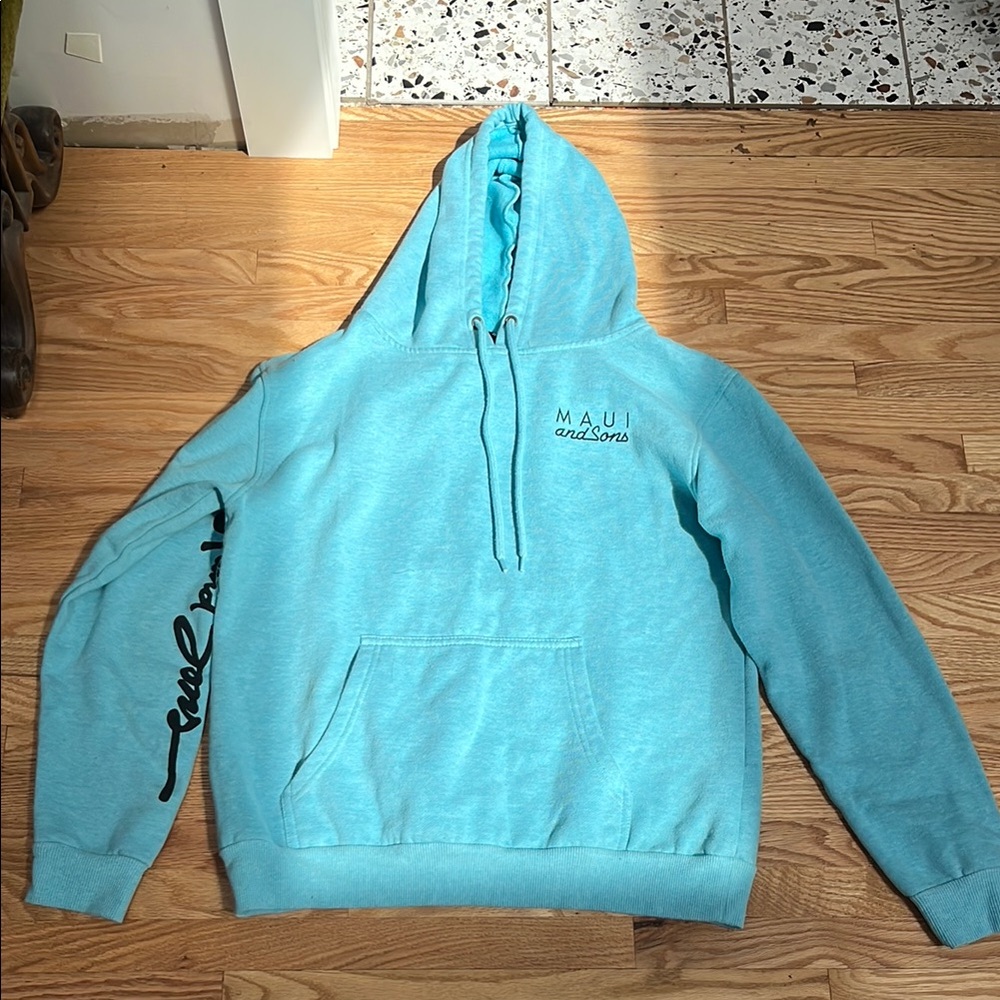 Maui and Sons Aqua Hoodie with Logo